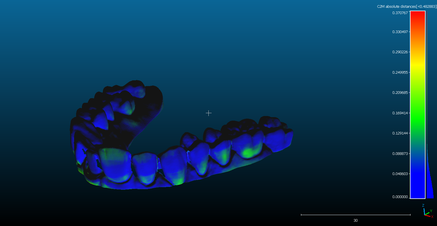 Comparison of a model printed with EVOCURE MODEL PRO resin against the CAD design, highlighting detail accuracy.
